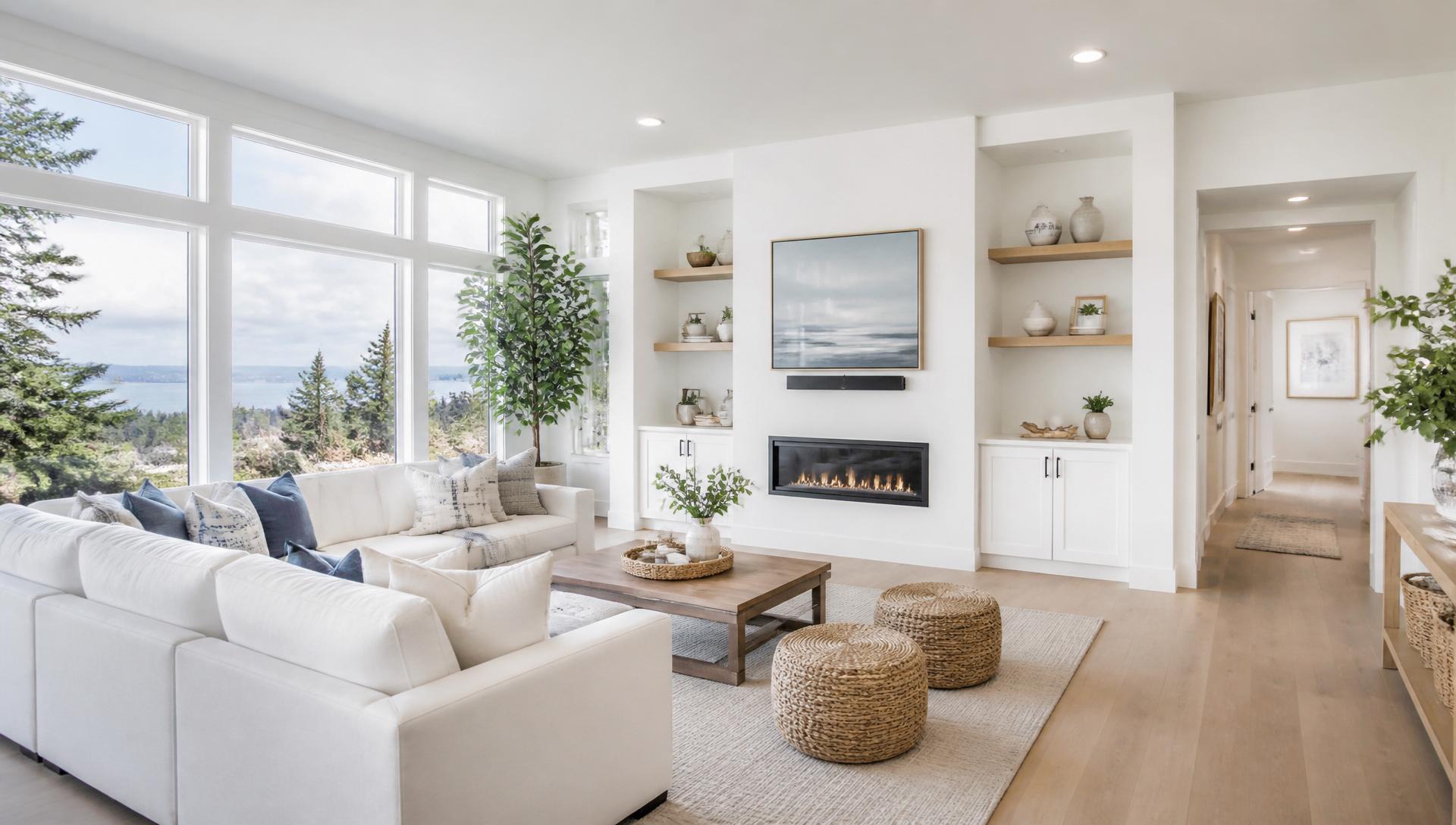 Bright, clean modern living room